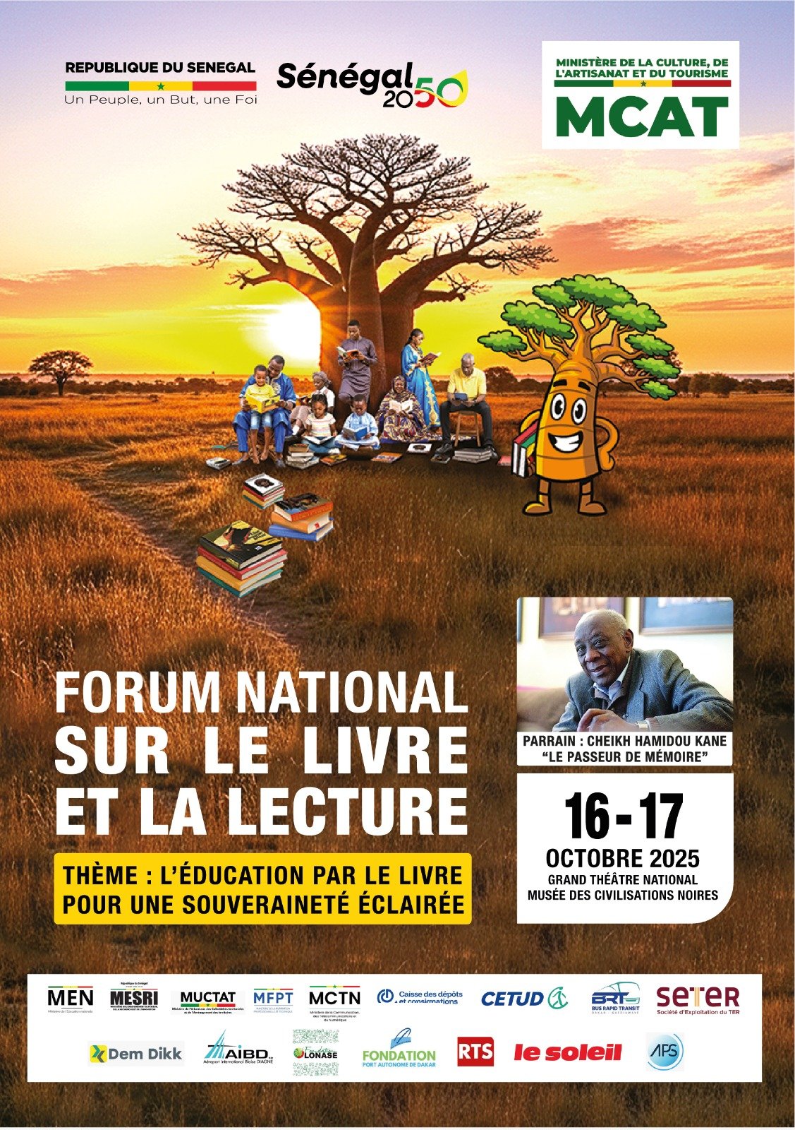 Affiche du Forum national sur le livre et la lecture — réalisation Repères