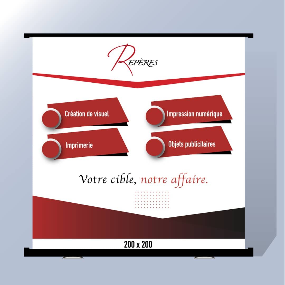 Roll-up Repères — fond blanc
